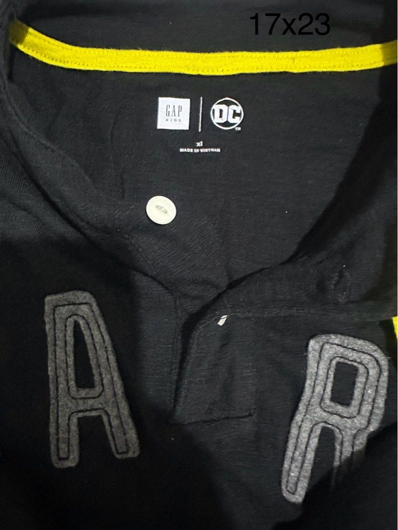 GAP Batman Dark Knight Baseball Tee (Category: Babies & Kids Fashion) located in Manila. Submitted by got_loots (Listing ID 1460776451, Image 2). Description: WTS❗️❗️❗️ GAP Batman Dark Knight Baseball Tee In Good Condition Dimes:17x22.5 ₱300 Only .