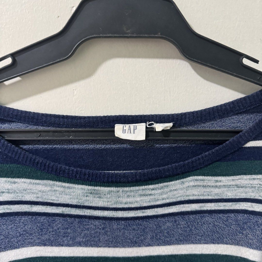 gap blue striped long sleeve top (Category: Others Tops) located in Pasay City. Submitted by ultzen (Listing ID 1460751170, Image 2). Description: - good quality cotton tbh - light wear only, not so hot - size S (fits up to M) - rfs: decluttering mop: bpi / gcash / maribank mod: j&t / lbc / sdd (manila).