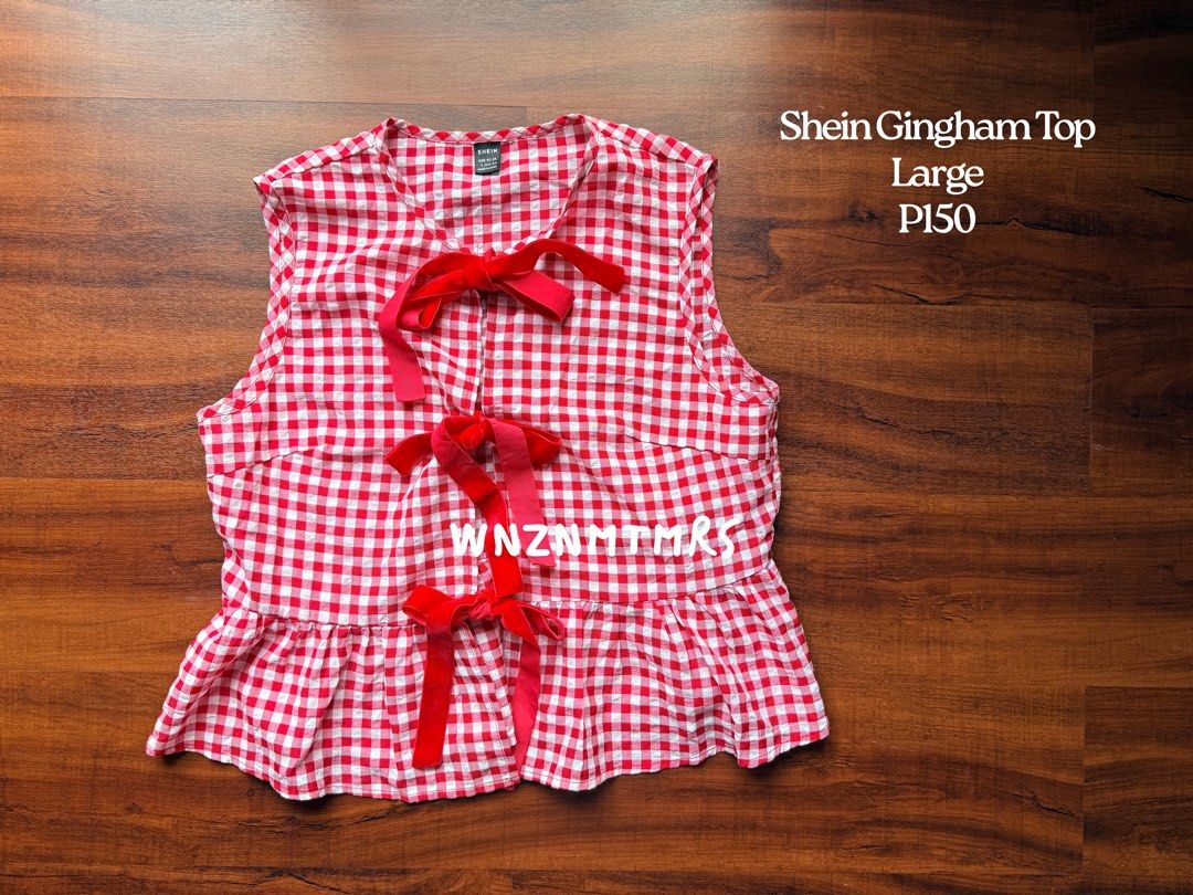 Gingham Sleeveless Top (Category: Sleeveless) located in Pasay City. Submitted by wnznmtmrs (Listing ID 1460872069, Image 1). Description: .
