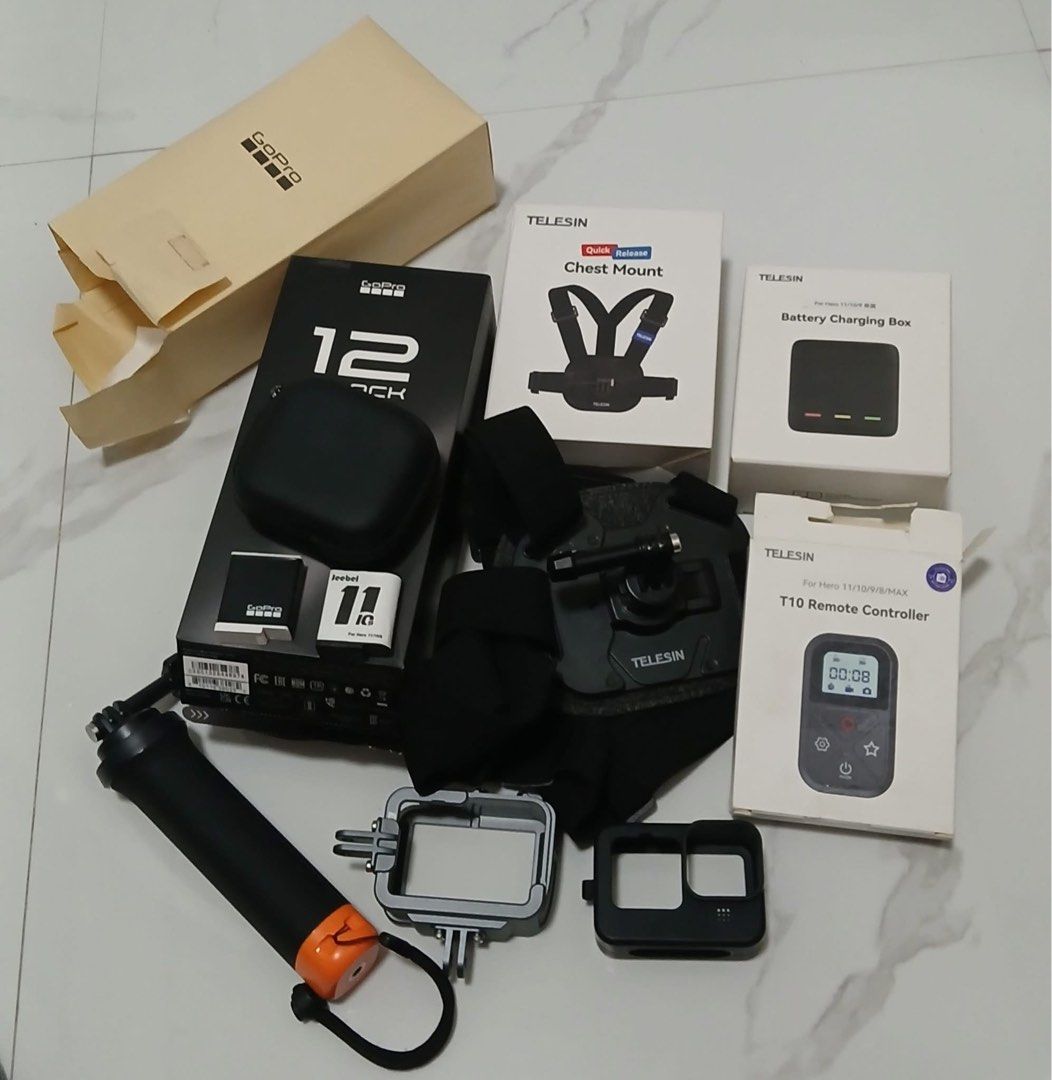 Go pro hero 12 (Category: Video Cameras) located in Muntinlupa City. Submitted by navi0x (Listing ID 1460834526, Image 1). Description: - Includes: Floating hand grip, battery charging box, T10 remote controller. - Perfect for action shots, vlogging, and travel. - No known issues. - Meetup locations: Muntinlupa (Alabang) and Calamba, Laguna.