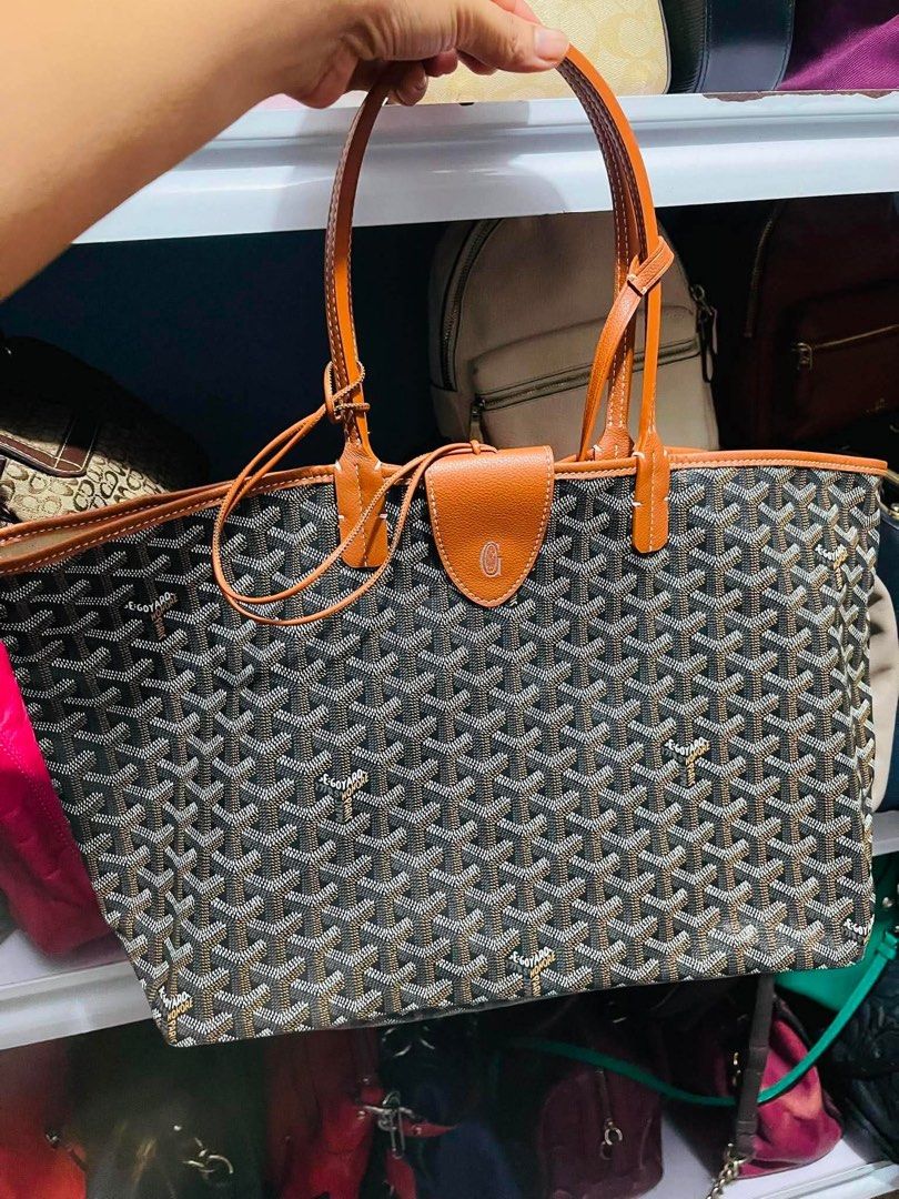 Goyard St. Louis Tote Bag (Category: Luxury Bags & Wallets) located in Manila. Submitted by lenilynloy68852 (Listing ID 1460898662, Image 1). Description: Classic Goyard tote. Iconic monogram print. Leather trim and handles. Spacious interior. Great for everyday use or travel. A timeless piece..
