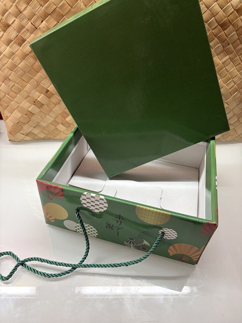 Green box with handle (Category: Occasions & Party Supplies) located in Manila. Submitted by thebookclubz (Listing ID 1460836104, Image 1). Description: .