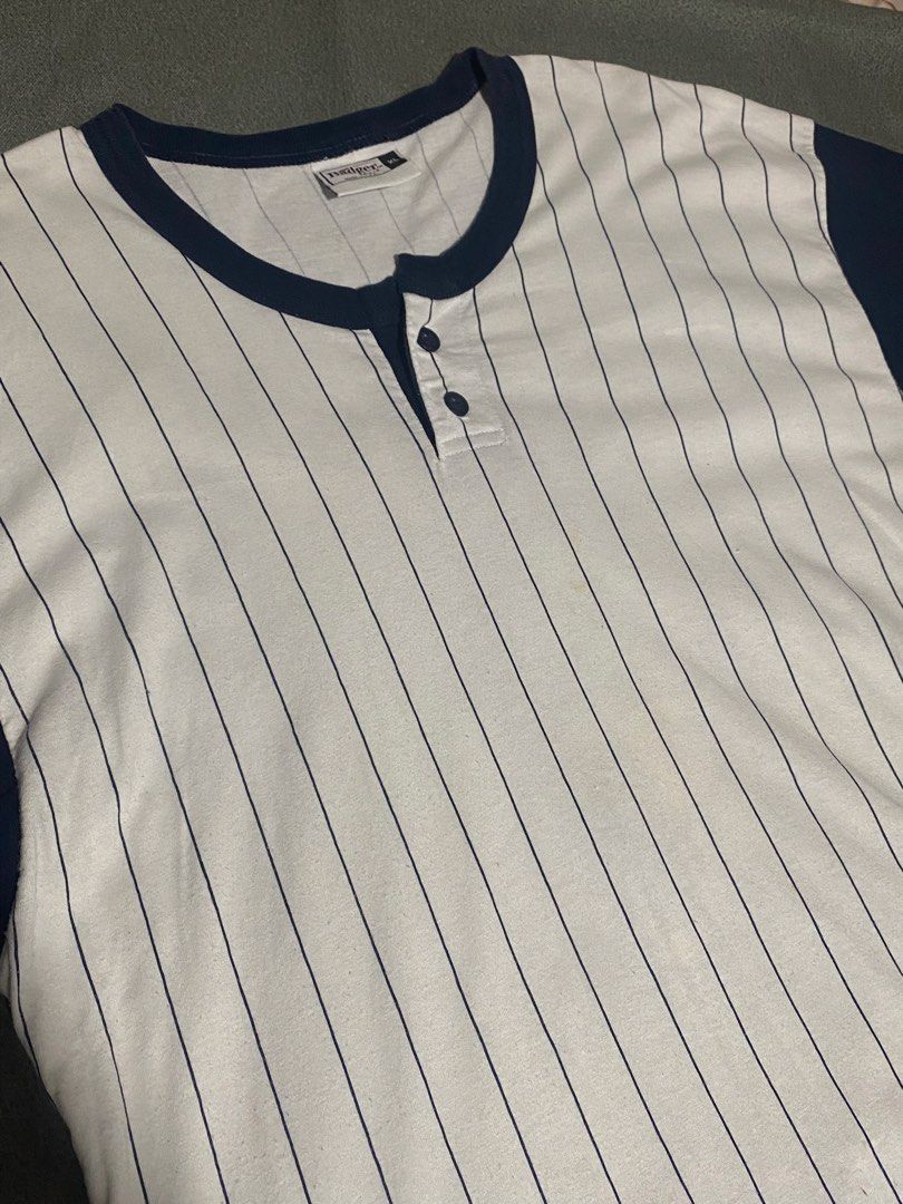 Grumpy from Snow White Magic Zero Vintage Baseball Striped Button Pin T-Shirt (Category: Coats, Jackets and Outerwear) located in Manila. Submitted by wheeze_2208 (Listing ID 1460830600, Image 2). Description: -Minor Flaws (Washable stains) -Button pin Baseball Shirt -Vintage cartoon based shirt from Snow White (Grumpy) .