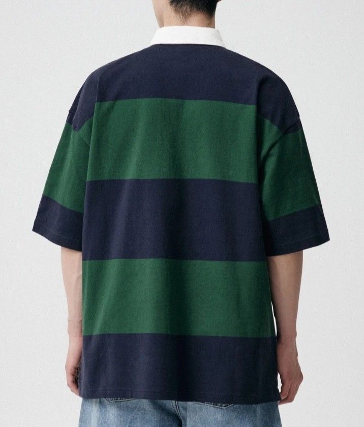 GU Oversized Rugby Shirt (Category: Tshirts & Polo Shirts ) located in Cebu City. Submitted by lesthrift (Listing ID 1460863293, Image 3). Description: Size M on tag Width 23 Length 30 Exellent to New Condition 🔥 No issue Need Wash only.