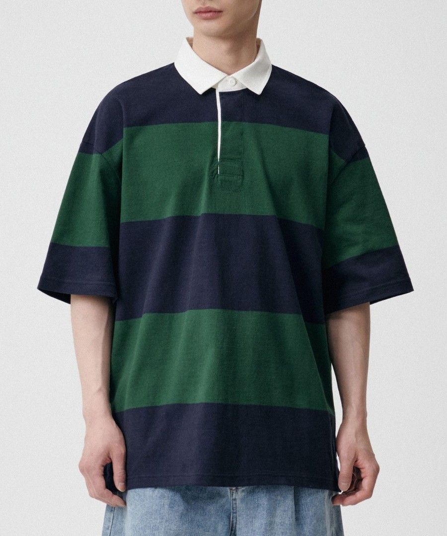 GU Oversized Rugby Shirt (Category: Tshirts & Polo Shirts ) located in Cebu City. Submitted by lesthrift (Listing ID 1460863293, Image 2). Description: Size M on tag Width 23 Length 30 Exellent to New Condition 🔥 No issue Need Wash only.