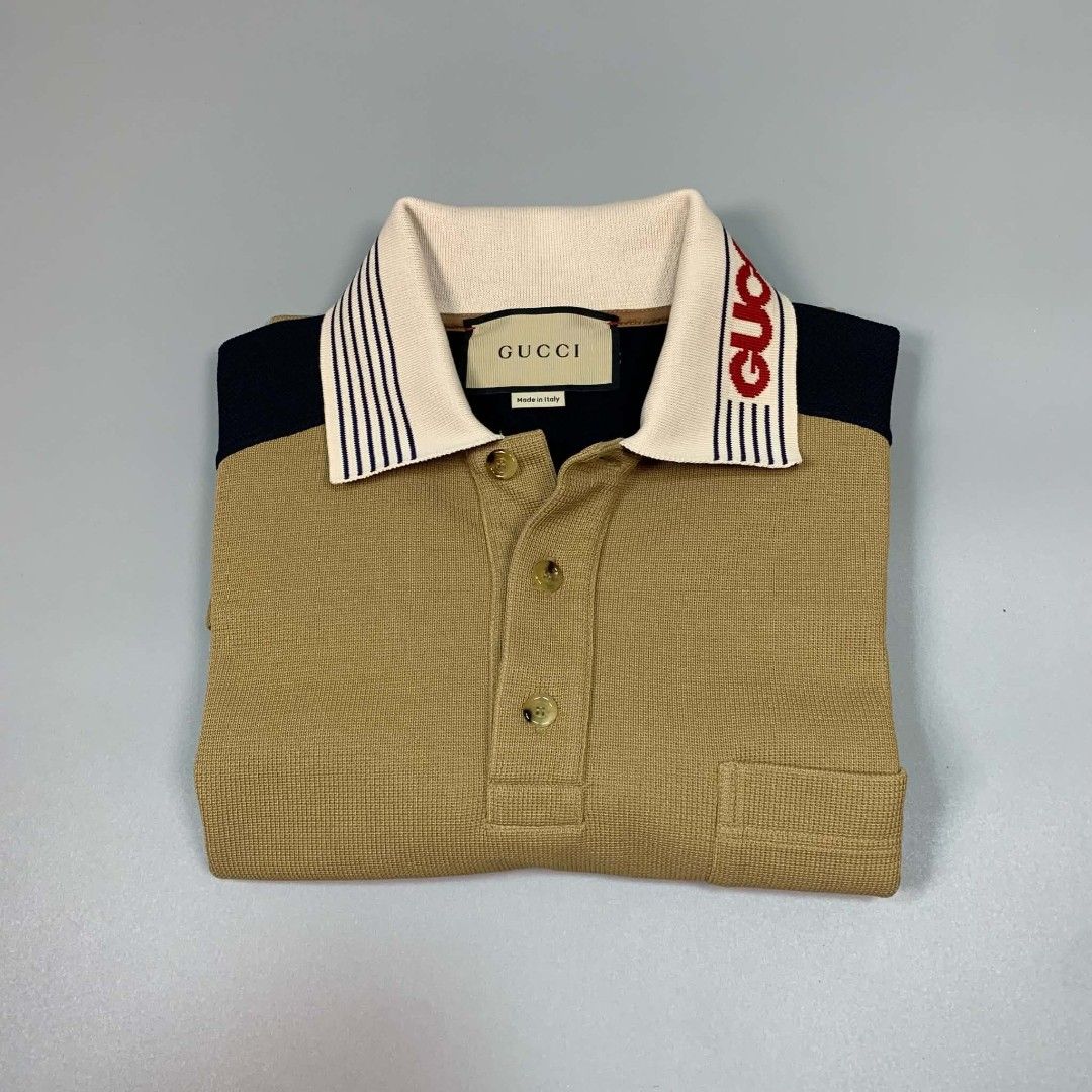 Gucci cotton jersey 'camel' poloshirt (Category: Tshirts & Polo Shirts ) located in Manila. Submitted by cold_stuff (Listing ID 1460907283, Image 1). Description: Excellent to new Medium 21x27 Not thrifted.