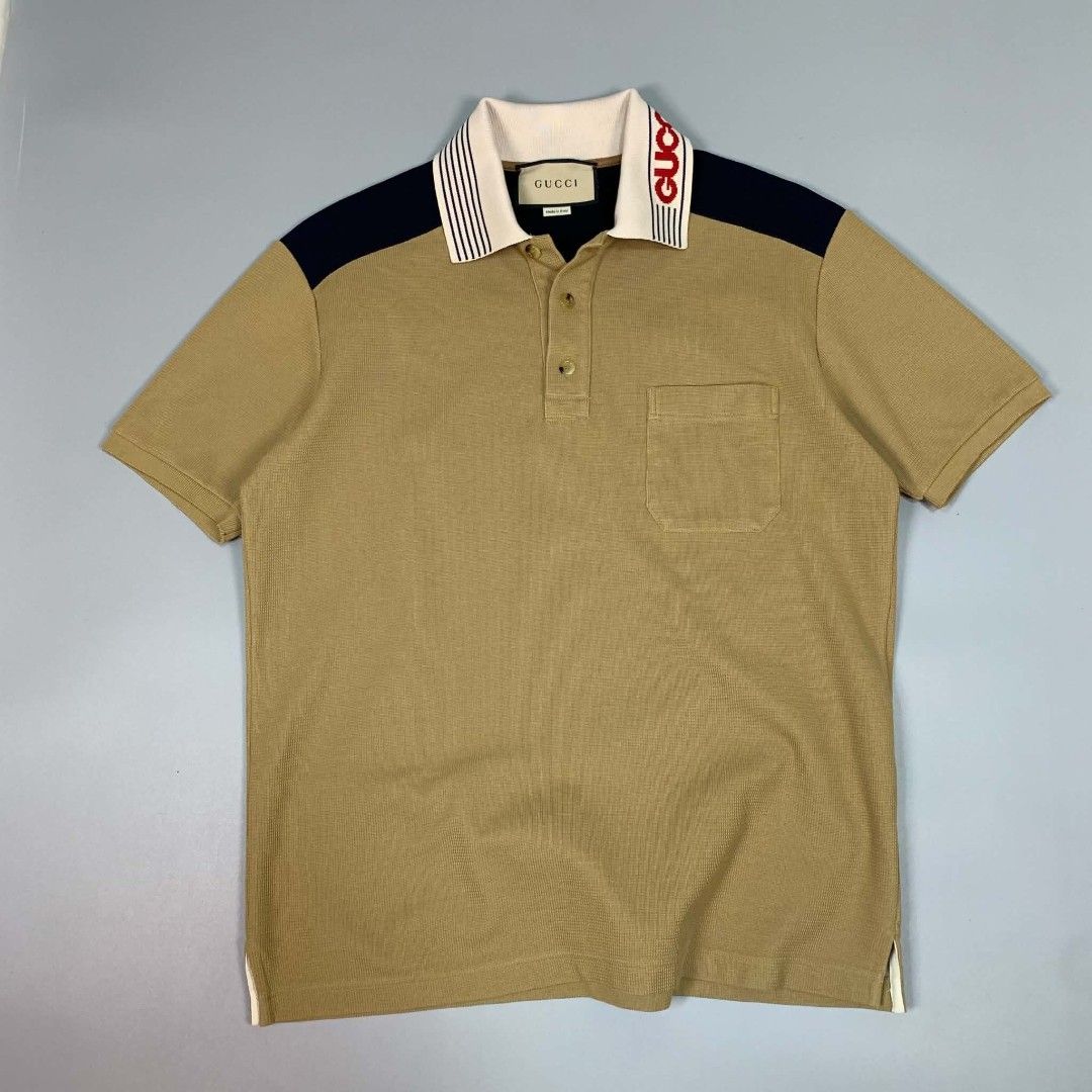 Gucci cotton jersey 'camel' poloshirt (Category: Tshirts & Polo Shirts ) located in Manila. Submitted by cold_stuff (Listing ID 1460907283, Image 3). Description: Excellent to new Medium 21x27 Not thrifted.