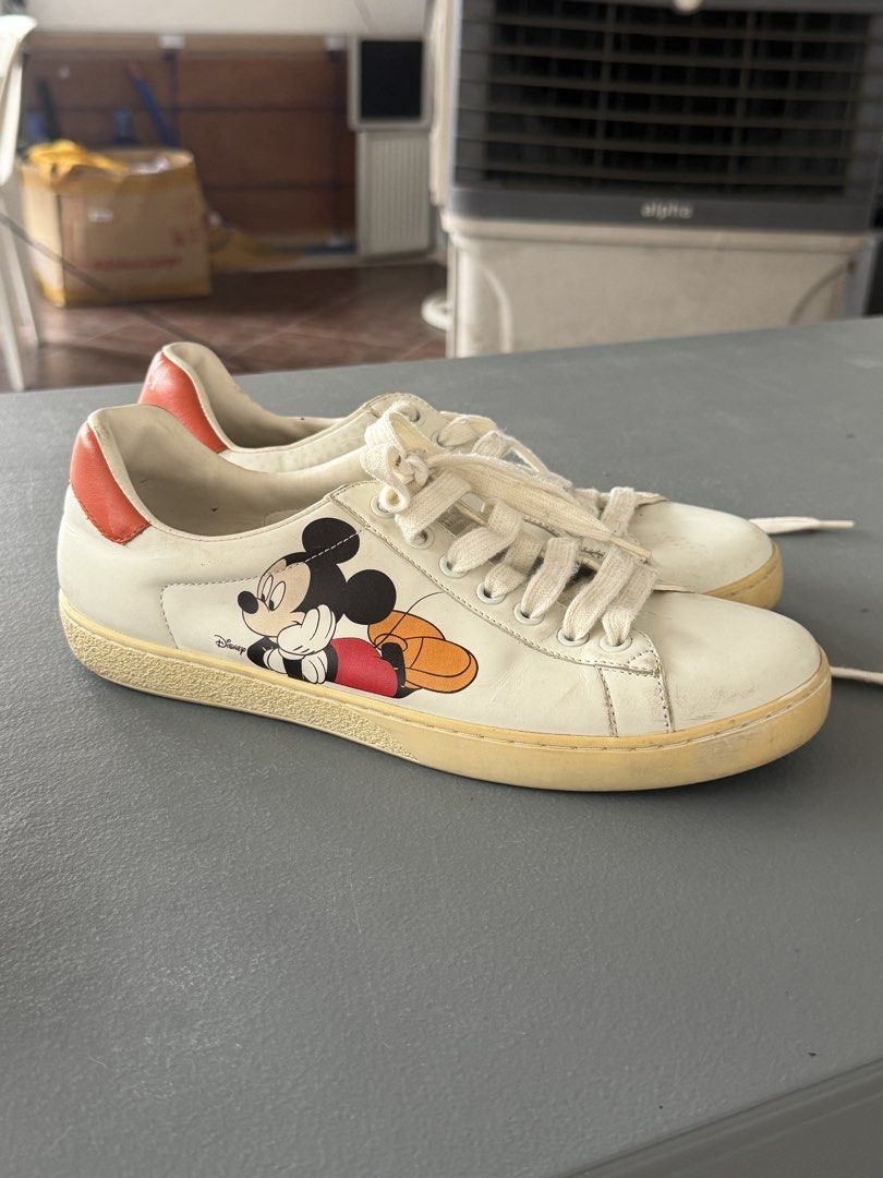 Gucci Shoes bundle (Category: Sneakers) located in Paranaque City. Submitted by belliechua (Listing ID 1460777312, Image 2). Description: Authentic Gucci Shoes bundle sign of usage ! Mickey 37 size Spike 36.