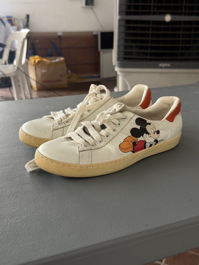 Gucci Shoes bundle (Category: Sneakers) located in Paranaque City. Submitted by belliechua (Listing ID 1460777312, Image 3). Description: Authentic Gucci Shoes bundle sign of usage ! Mickey 37 size Spike 36.
