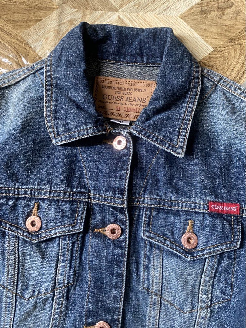Guess Denim Jacket (Category: Coats, Jackets and Outerwear) located in Davao. Submitted by workmensph (Listing ID 1460744952, Image 2). Description: Guess Denim Jacket Size XS 17” x 20”.