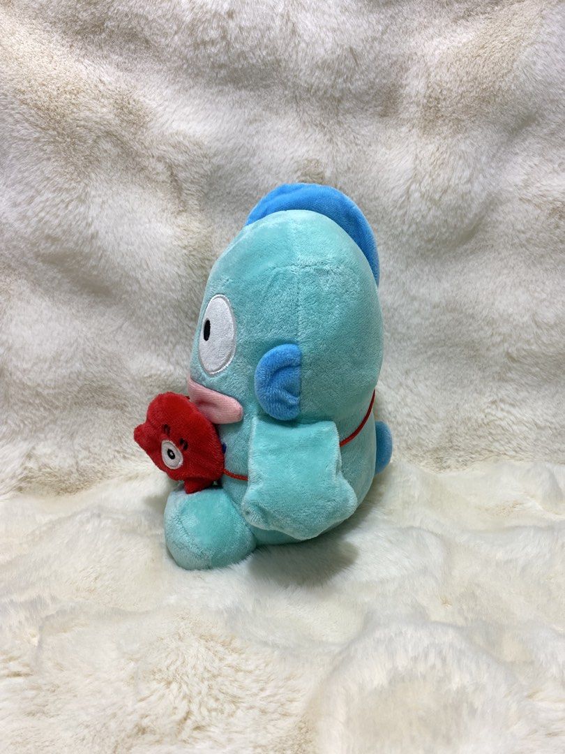 Hangyodon plush with red squid (Category: Plushies & Soft Toys) located in Kalibo. Submitted by ollie_stuffshop (Listing ID 1460898706, Image 2). Description: 20cm x 17cm Before you send your inquiries: ❗️Last Price is already posted ❗️Manage your expectations, WYSIWYG ❗️May need washing ❗️Dropoff is every Wednesday & Sunday - Adorable teal plush toy - Features big white eyes and blue ears - Comes with a small red character attached to its chest 
