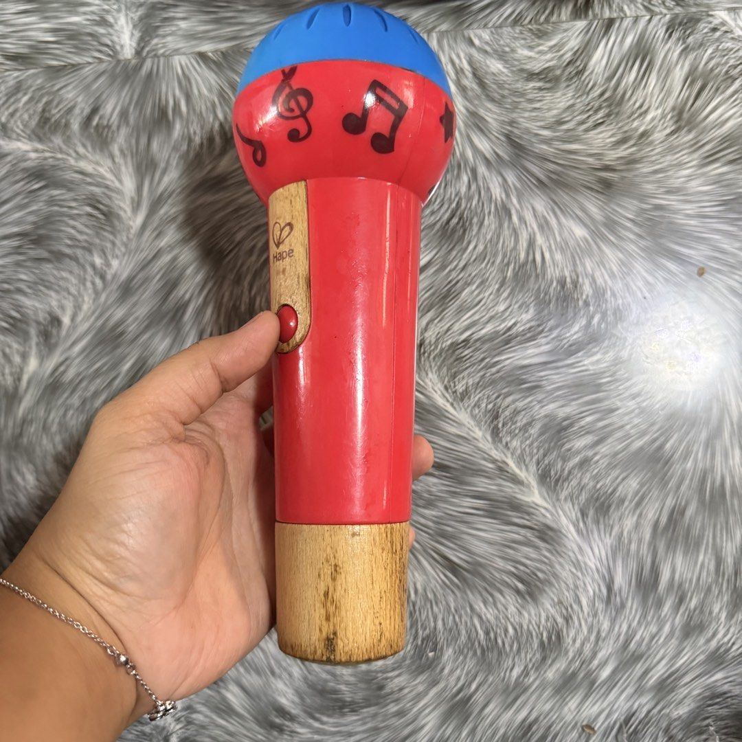 Hape Mic (Category: Infant Playtime) located in Manila. Submitted by sbliss.luxe (Listing ID 1460794878, Image 3). Description: ➡️ Pwede pa ata ma fix ung sa loob pra mg echo sya ➡️ See picture gwa ng wooden sya .
