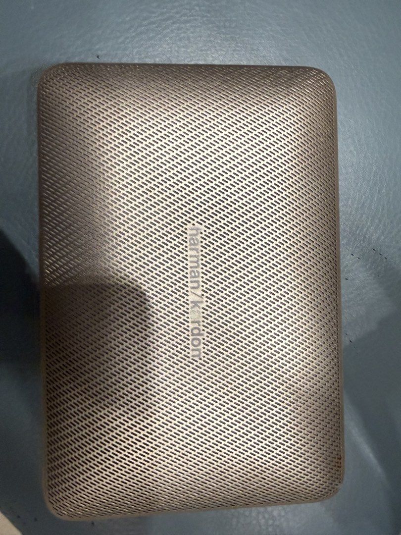 Harman Kardon Bluetooth Speaker - Gold (Category: Soundbars, Speakers & Amplifiers) located in Las Pinas. Submitted by happydragon_07d654 (Listing ID 1460900078, Image 3). Description: - Gold Harman Kardon portable speaker - Sleek and compact design - Wireless Bluetooth connectivity - Excellent sound quality for its size - Convenient side buttons for volume and power No box anymore just the USb cable - Perfect for enjoying music on the go.