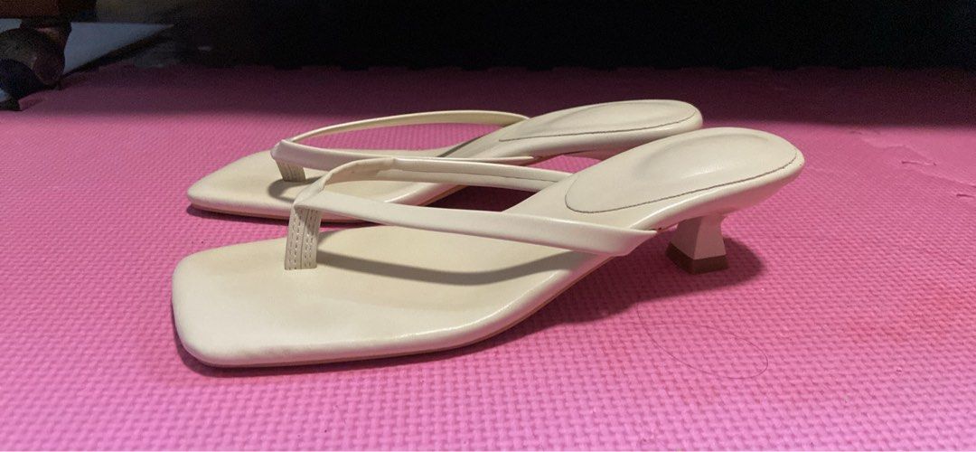 Heels for ₱300/pair (Category: Heels) located in Quezon City. Submitted by angelshopssells (Listing ID 1460744232, Image 2). Description: RFS: Decluttering/Moving ₱300 each pair of heels, no brands (all bought ₱500++) Take all for ₱1100 Pair #1: Nude Kitten Heels (Size 38) Used once to attend a wedding Pair #2: Dainty Blue Flower design Kitten Heels (Size 38) Used for my wedding Worn thrice (2 for fittings, 1 wedding day) Pair #3: Blue Flower Gol