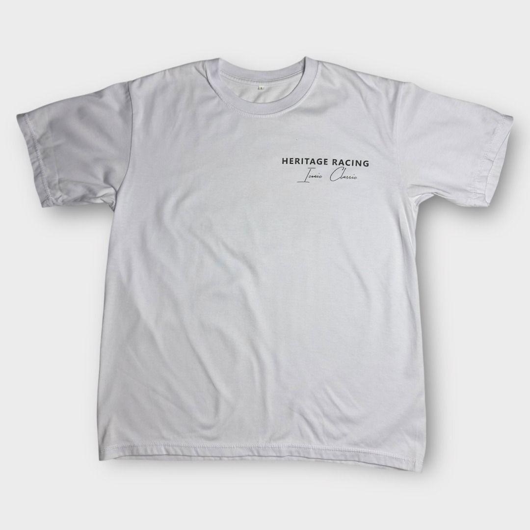 Heritage Racing Printed T-Shirt (Category: Tshirts & Polo Shirts ) located in Rizal. Submitted by thebargainbin. (Listing ID 1460728220, Image 1). Description: Heritage Racing Printed T-Shirt Shoulder Width: 19 inches Chest Width: 20 inches Length: 26 inches Best Fits: Medium Size on Tag: L Condition: Pristine Issues: none Price: 149 - Color may vary due to lighting - Re-evaluate the description and photos before buying - Items are thrifted/pre-l