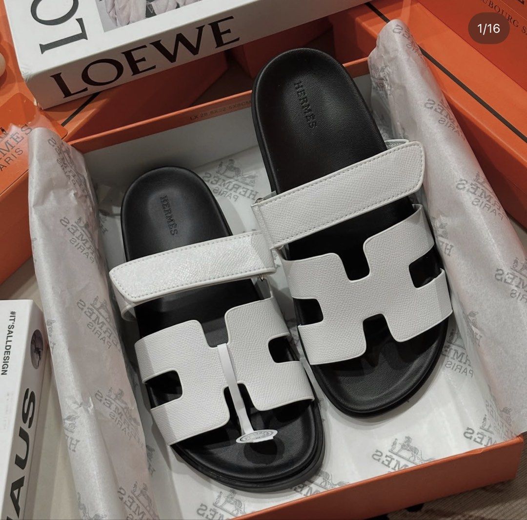 Hermes Chypre Sandals white (Category: Sandals) located in Davao. Submitted by tofu888 (Listing ID 1460810208, Image 1). Description: Brand new never been used Not authentic Class A premium copy Size 37 womens.