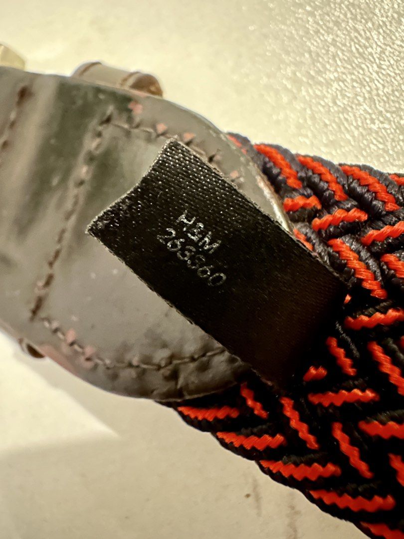 H&M men's red braided belt (Category: Belts) located in Manila. Submitted by chris9837 (Listing ID 1460802625, Image 2). Description: H&M men's red braided belt in fair condition. Size: EUR 95/US 38 (110cm long). Location: Parañaque.