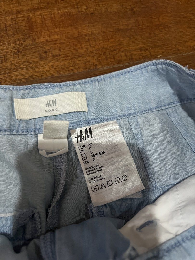 H&m pants soft material (Category: Jeans) located in Cebu City. Submitted by mariascart (Listing ID 1460740375, Image 2). Description: Original See pics for measurements Runs large, fits 24-26” waist.
