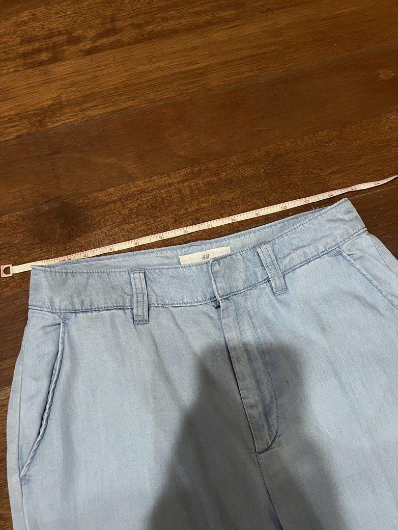 H&m pants soft material (Category: Jeans) located in Cebu City. Submitted by mariascart (Listing ID 1460740375, Image 3). Description: Original See pics for measurements Runs large, fits 24-26” waist.