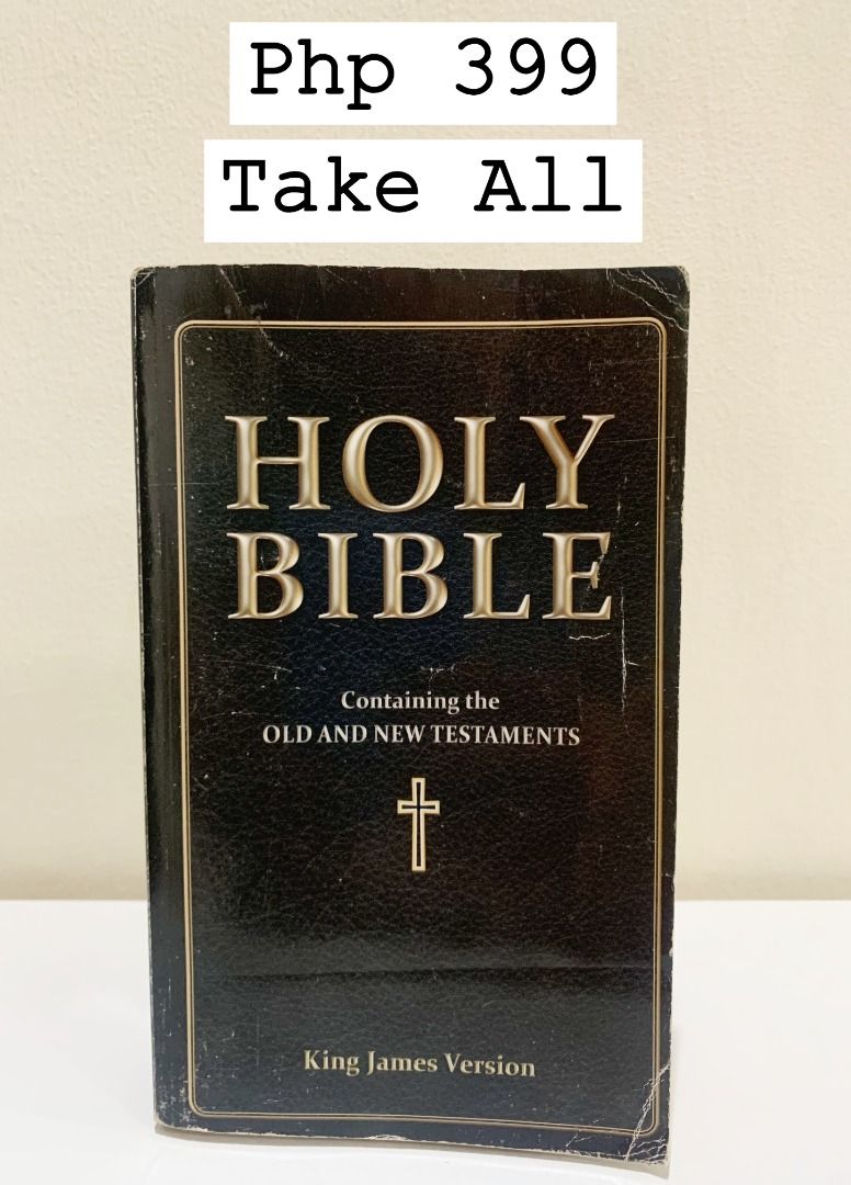 Holy Bible + Faith Books Bundle (Category: Religion Books) located in Caloocan City. Submitted by tomix_danao (Listing ID 1460787166, Image 2). Description: Good condition copies of the KJV Bible, a children's collection of Bible stories, and a Bicolano priest's reflections on faith. Sold as set only. Available Titles: - Holy Bible (King James Version) - A Few More Minutes with Father: Meditations on Our Daily Life as Catholic Christians by Fr. A