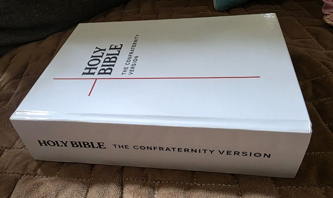Holy Bible, Confraternity Version (Saint Joseph Edition) (Category: Religion Books) located in Quezon City. Submitted by marklamsen (Listing ID 1457465176, Image 3). Description: For Sale (via PRE-ORDER) - Holy Bible, Confraternity Version (Saint Joseph Edition) In brand new glossy white hardbound cover Copyright 1963 by the Catholic Book Publishing Company, New York, USA With imprimatur by Francis Cardinal Spellman, Archbishop of New York Printe