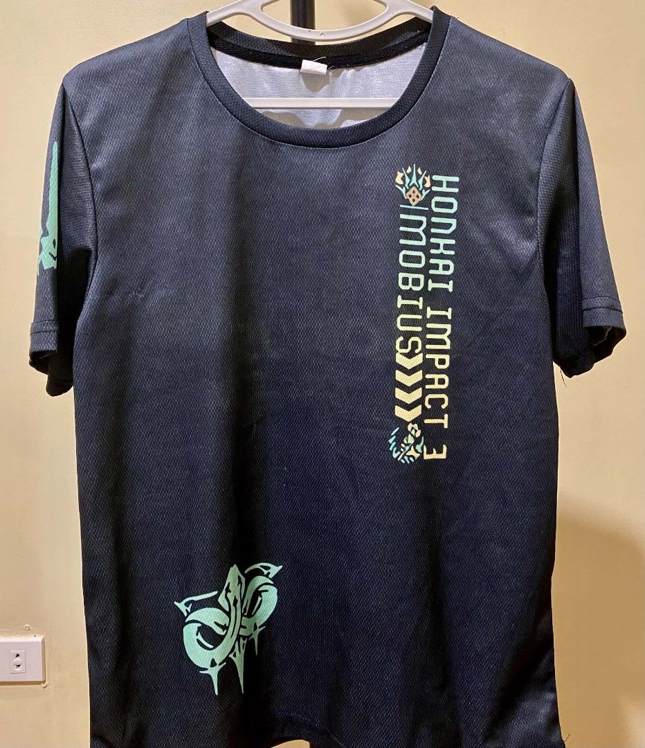 Honkai Impact-Graphic shirt (Category: Tshirts & Polo Shirts ) located in Burgos, Ilocos Norte. Submitted by strawberrymatcha67 (Listing ID 1460860390, Image 1). Description: Small on tag Black airism.