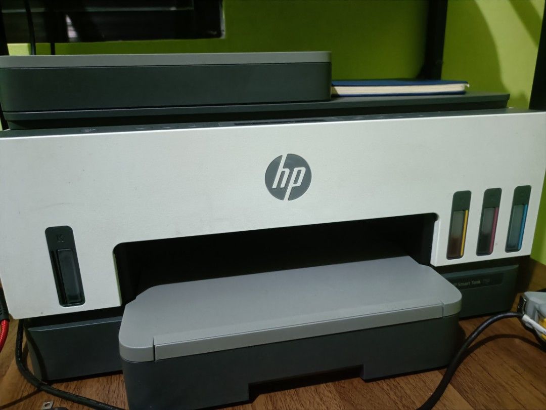 HP Smart Tank 750 Printer (Category: Printers, Scanners & Copiers) located in Lapu Lapu. Submitted by cortesvitor1486 (Listing ID 1460862121, Image 3). Description: - HP Smart Tank 750 All-in-One Printer - Features visible ink tanks for easy monitoring - Comes complete with power adapter and cables - Ready for all your printing, scanning, and copying needs - Ideal for both home and office environments.
