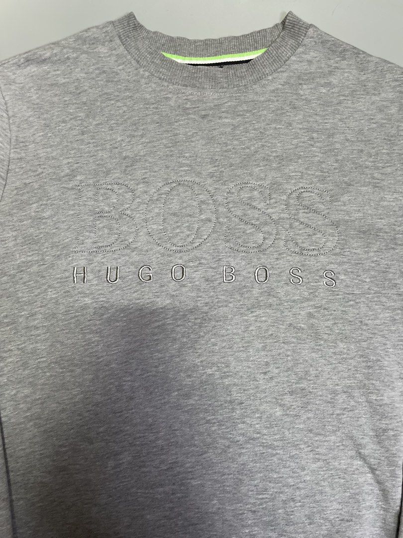 Hugo Boss crewneck sweatshirt (Category: Luxury Apparel) located in Bocaue. Submitted by mosthighcollective (Listing ID 1460832097, Image 3). Description: Hugo Boss crewneck sweatshirt Size: S on tag Dimes: 20.5 width 26 length Good as new No issue 1700 only Dm me to purchase 📥.