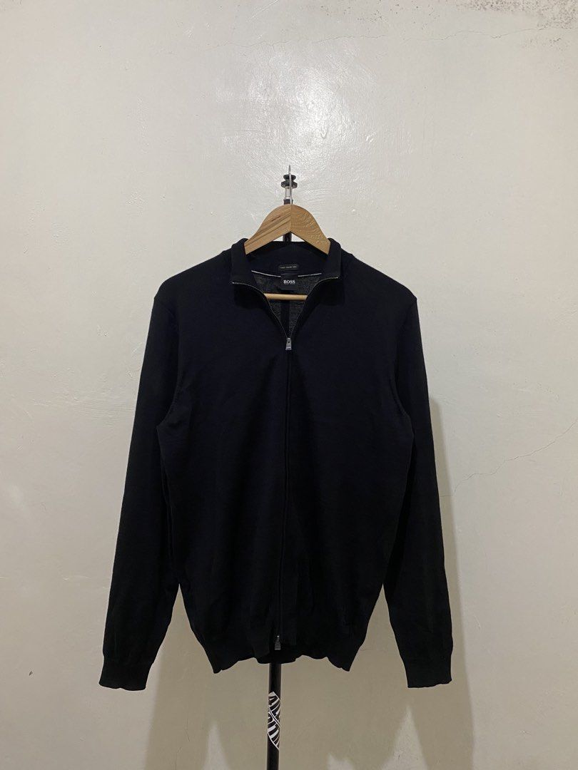 Hugo boss double zip sweater (merino wool) (Category: Coats, Jackets and Outerwear) located in Marikina City. Submitted by andreioruga (Listing ID 1460804374, Image 1). Description: size: large W 20.5 | L 27 | SL 25.5 color rate: 10/10 issue: none condition: as new dm .