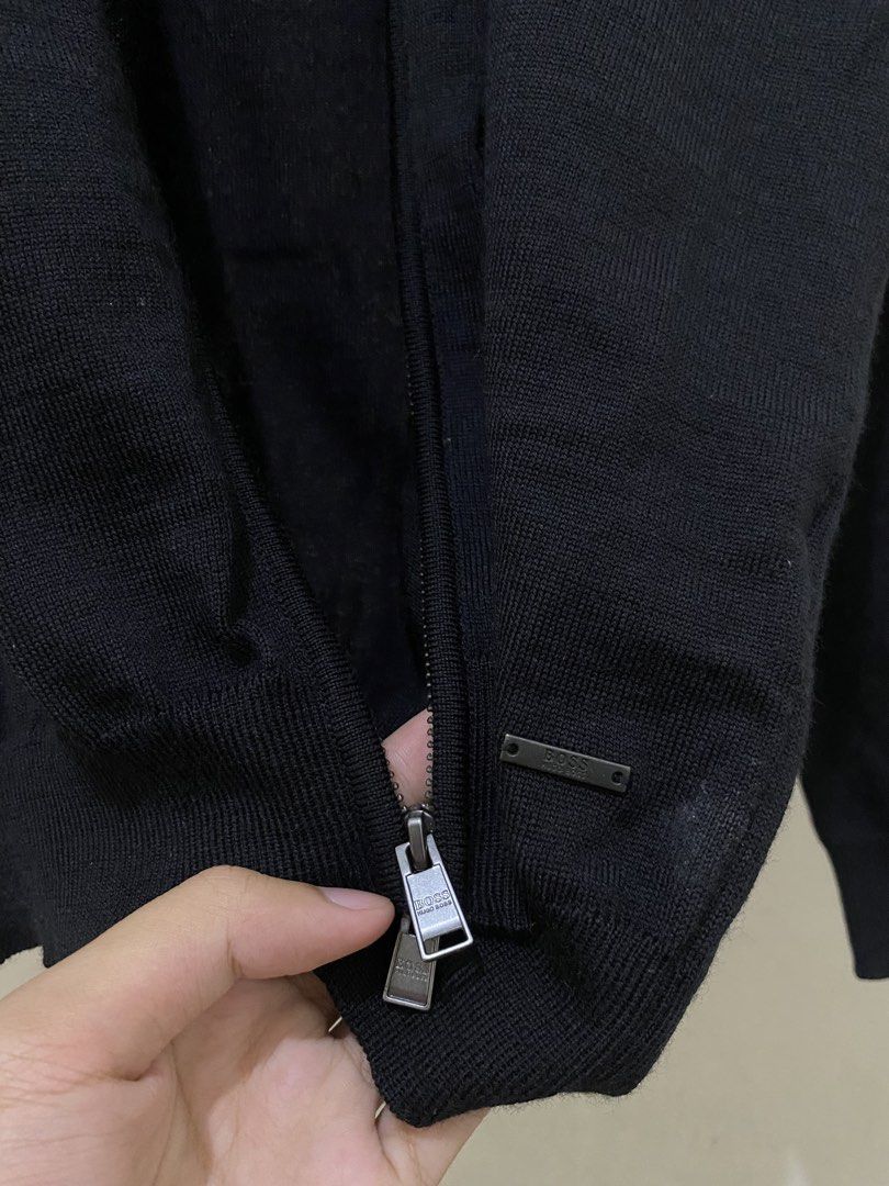 Hugo boss double zip sweater (merino wool) (Category: Coats, Jackets and Outerwear) located in Marikina City. Submitted by andreioruga (Listing ID 1460804374, Image 3). Description: size: large W 20.5 | L 27 | SL 25.5 color rate: 10/10 issue: none condition: as new dm .