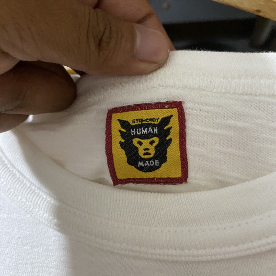 Human Made Dry Alls Shirt (Category: Tshirts & Polo Shirts ) located in Manila. Submitted by 4114thrifts.ph (Listing ID 1460874302, Image 3). Description: Item Name: Human Made Dry Alls (Details) • Size: Unkown Size Tag (Faded) • Dimes: 20x27 • Color Rate: 9.5/10 • Issue/s: Need Wash Mine: 950 + Shipping Fee 📥 Dasmariñas City, Cavite, 4114📍.