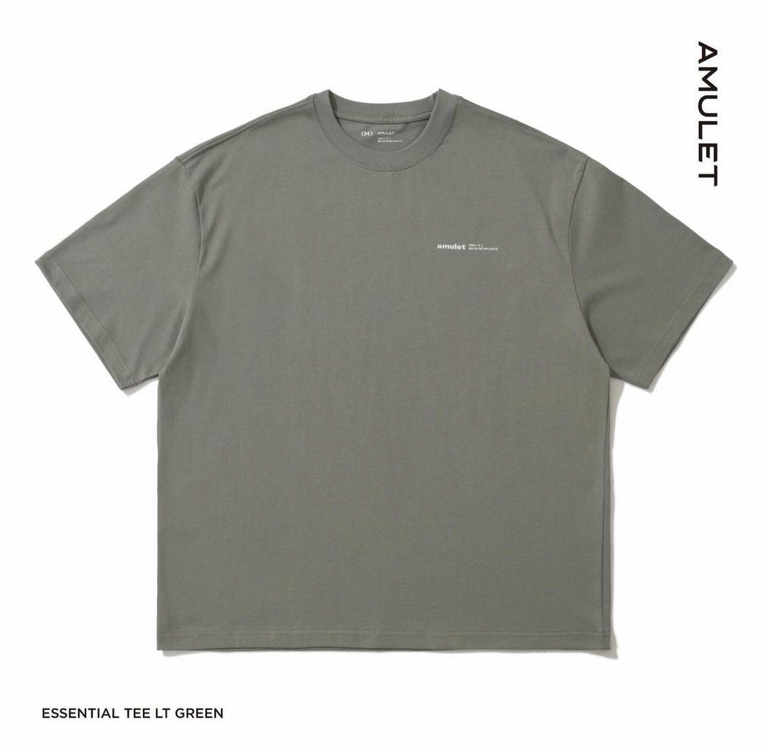 INHERE JP "Amulet" Side Script Logo Shirt in Green (Category: Tshirts & Polo Shirts ) located in Manila. Submitted by yama_archive (Listing ID 1460846385, Image 2). Description: INHERE JP "Amulet" Side Script Logo Shirt in Green Dimes (inches starting from 0) — - Size on tag: S (can fit up to XL) - Width: 26 - Length: 28.5 - Shoulders: 22 - Sleeves: 9 - Fabric: Cotton Mine: ₱800 Steal: ₱900 Grab: ₱1000 (automatically yours) Issues: ❌ Condition: 1