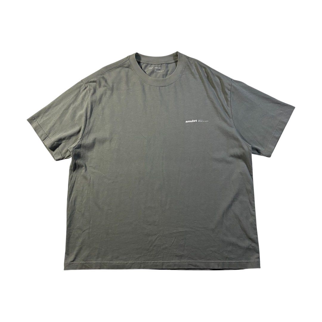 INHERE JP "Amulet" Side Script Logo Shirt in Green (Category: Tshirts & Polo Shirts ) located in Manila. Submitted by yama_archive (Listing ID 1460846385, Image 1). Description: INHERE JP "Amulet" Side Script Logo Shirt in Green Dimes (inches starting from 0) — - Size on tag: S (can fit up to XL) - Width: 26 - Length: 28.5 - Shoulders: 22 - Sleeves: 9 - Fabric: Cotton Mine: ₱800 Steal: ₱900 Grab: ₱1000 (automatically yours) Issues: ❌ Condition: 1