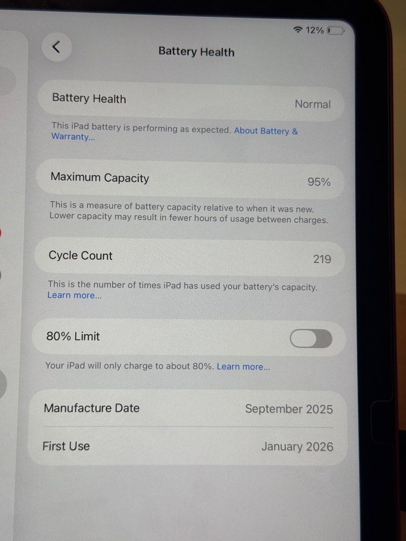 Ipad A16 128gb (Wifi only) (Category: iPad) located in Rizal. Submitted by shop101_348 (Listing ID 1460797065, Image 3). Description: Selling Ipad 11th gen in pink color 128gb. Bought brandnew last January 2026. Rarely used as I have my mini ipad. In good condition, no scratches or dents. Rfs: need extra money Unit only W free benguoo pen & case.