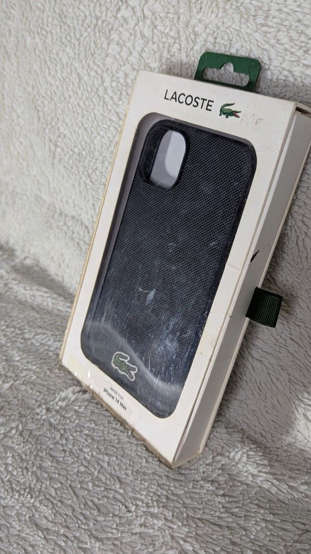 Iphone 14 Plus (Category: iPhone 14 Series) located in Antipolo. Submitted by josefsells (Listing ID 1460802709, Image 3). Description: Lacoste Iphone 14 plus case Case Mint Condition .