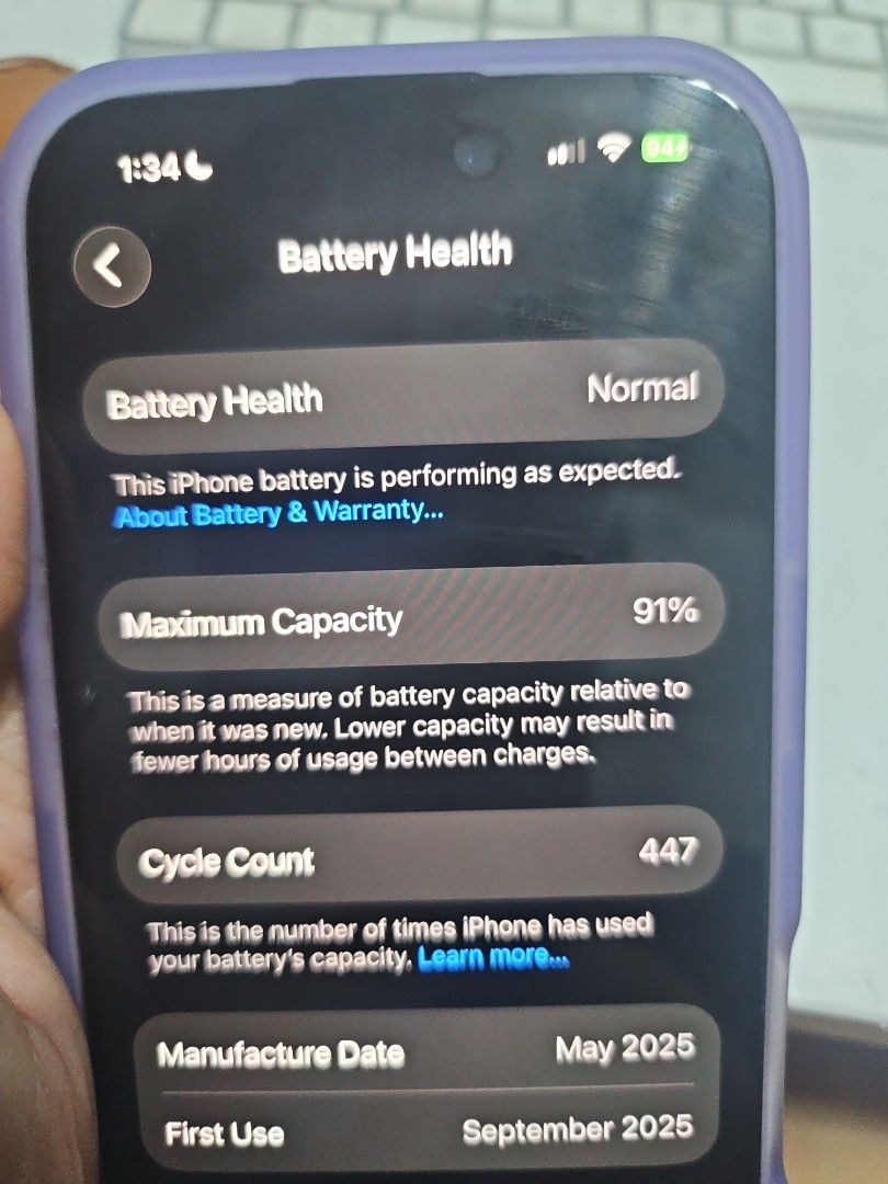 Iphone 16 - 256gb (Category: iPhone 16 Series) located in Pasig City. Submitted by purplewingsph1 (Listing ID 1460758894, Image 2). Description: - iPhone 16 - 256GB Storage - Ultramarine Color - With box and chord - Already installed privary tempered. Will also add 2 extra. - Case is included - No history of repair For meet up only. .