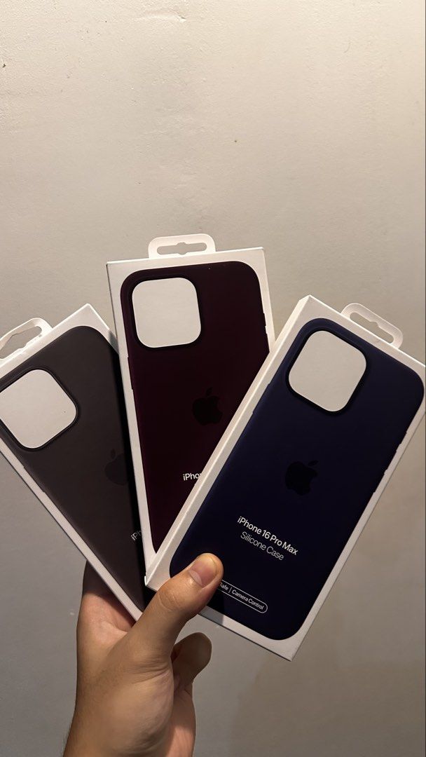 iPhone 16 Pro and 16 Pro Max Cases (Category: Cases & Sleeves) located in Paranaque City. Submitted by namastemaster (Listing ID 1460843364, Image 3). Description: FOR SALE — iPhone 16 Pro and Pro Max Cases BRAND NEW & SEALED — NEVER USED iPhone 16 Pro — ₱1,000 each • Clear Case with MagSafe • Black Silicone Case with MagSafe (Sold) iPhone 16 Pro Max — ₱1,200 each • Denim Silicone Case with MagSafe • Plum Silicone Case with MagSafe • Stone Gray S