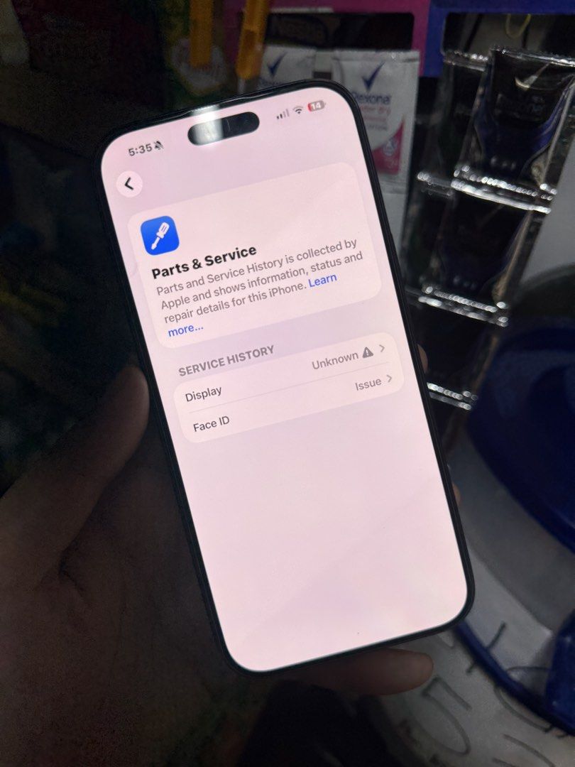 iPhone 17 Pro Max (Category: iPhone 17 Series) located in Manila. Submitted by rizeuese (Listing ID 1460814555, Image 2). Description: 17 Pro max - 256gb - Blue - FACTORY UNLOCKED, any sim pwede - Issue: Lcd and front camera replaced, dents sa housing. May shadow sa front cam due to the lcd replacement. Bawal sa maselan. - No face id, true tone works. - Cases and unit only. Last price is 45k NOT negotiable. Valenzuela loc..