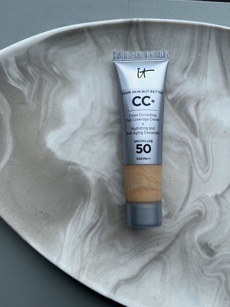 IT Cosmetics CC+ Cream SPF 50 LIGHT (Category: Makeup) located in Makati City. Submitted by edsenriquez_ (Listing ID 1460742069, Image 1). Description: -USED ONLY FOR SWATCHING - IT Cosmetics CC+ Cream - Full Coverage Color Correcting Cream - Hydrating & Anti-Aging Formula - SPF 50 UVB/UVA PA++ Sun Protection - Ideal for Everyday Wear -Color: LIGHT SF c/o buyer .