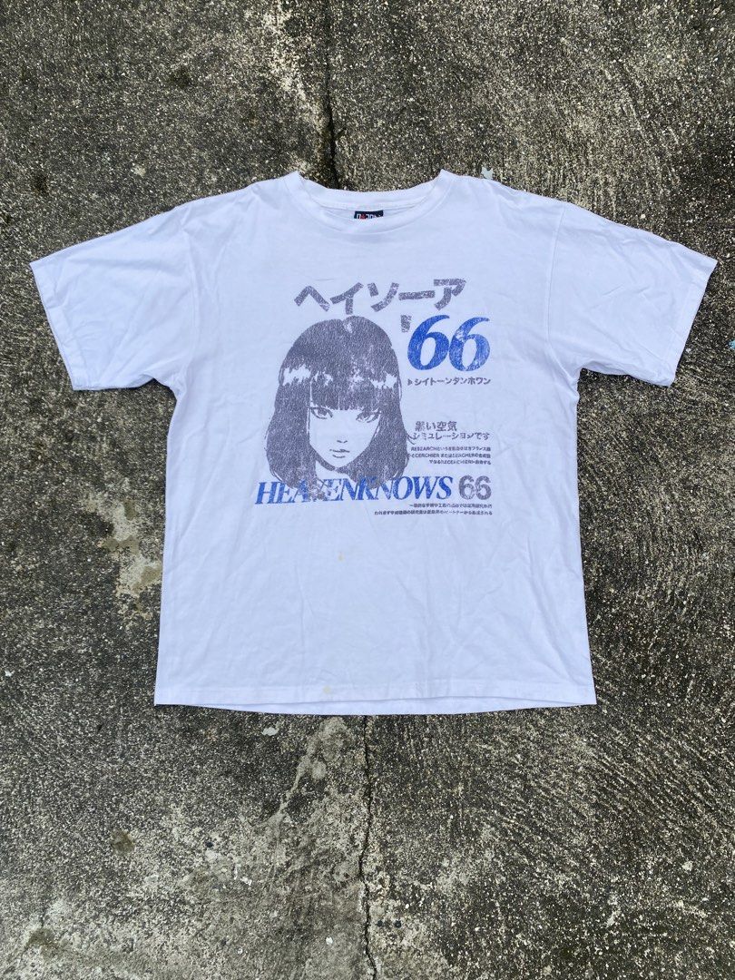 Japanese Anime Graphics Shirt (Category: Tshirts & Polo Shirts ) located in Bulacan. Submitted by badass.thrift.finds (Listing ID 1460744851, Image 1). Description: Japanese Anime Graphics Shirt Size Large on tag Giant Tag 23 Width 29 Length Excellent Condition.