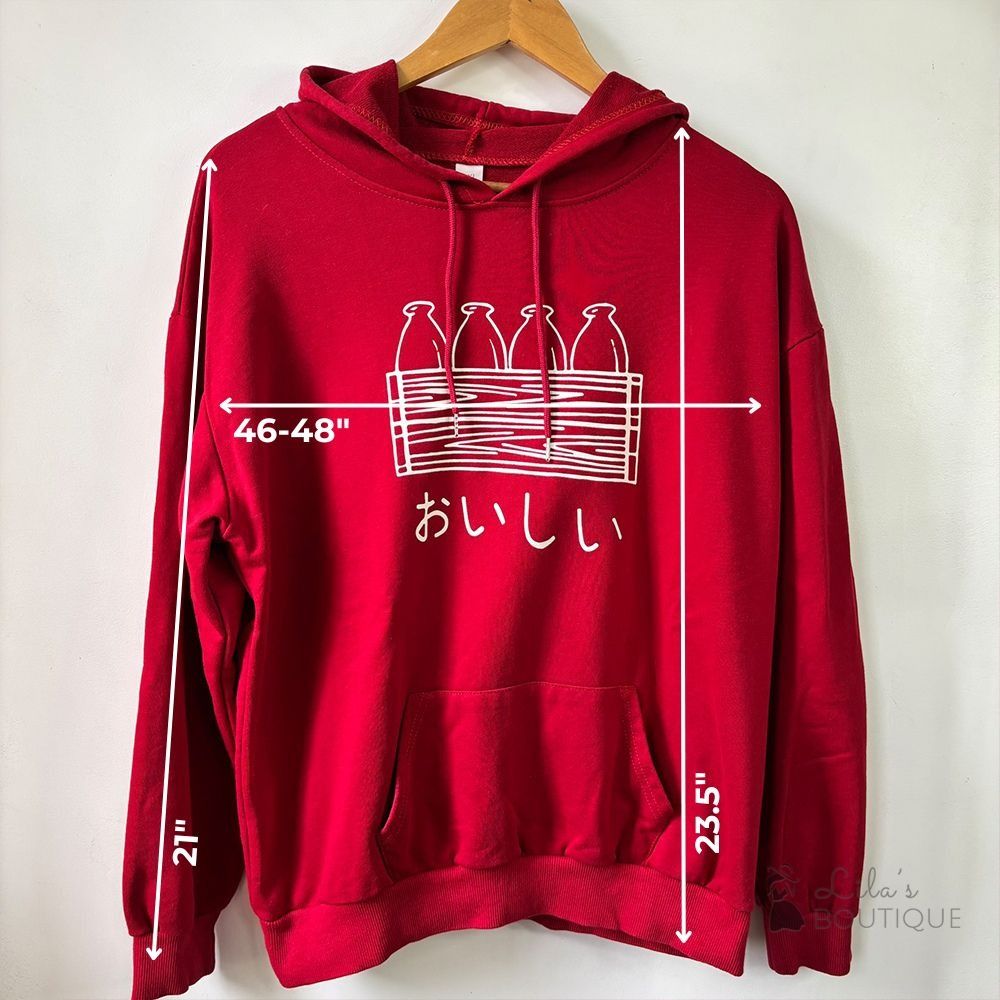 Japanese Graphic Red Pullover Hoodie (Category: Coats, Jackets and Outerwear) located in San Fernando. Submitted by lilasboutique (Listing ID 1460741364, Image 2). Description: Size: 3X-Large (3XL) Chest: 46-48 in | Length: 23.5 in | Sleeve: 21 in Fit: Regular • Excellent Condition. No issues • Color: Red.