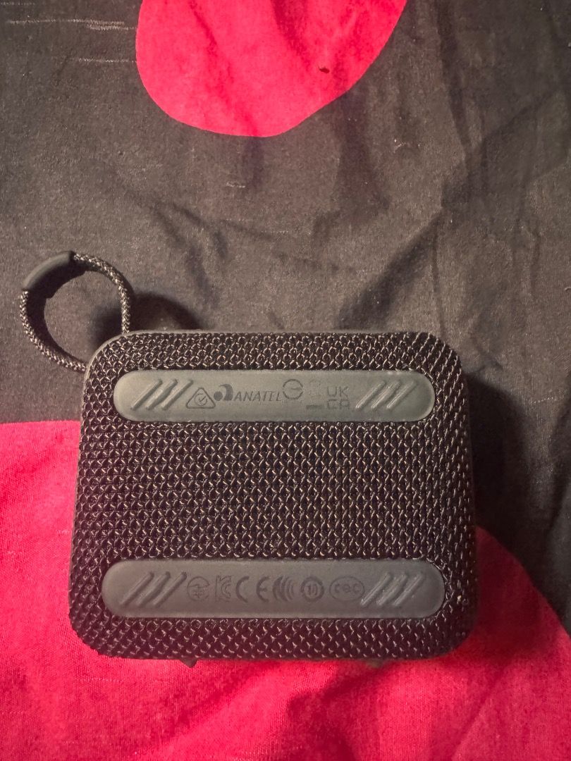 JBL GO 4 Portable Waterproof Bluetooth Speaker (Category: Soundbars, Speakers & Amplifiers) located in Quezon City. Submitted by dragoncalm_021.369 (Listing ID 1460899898, Image 2). Description: - JBL GO 4 Speaker in Black with Orange JBL logo - Ultra-portable and compact design - Built-in loop for easy attachment to bags or backpacks - Waterproof and dustproof for worry-free outdoor use - Delivers surprisingly big sound for its small size - Idea
