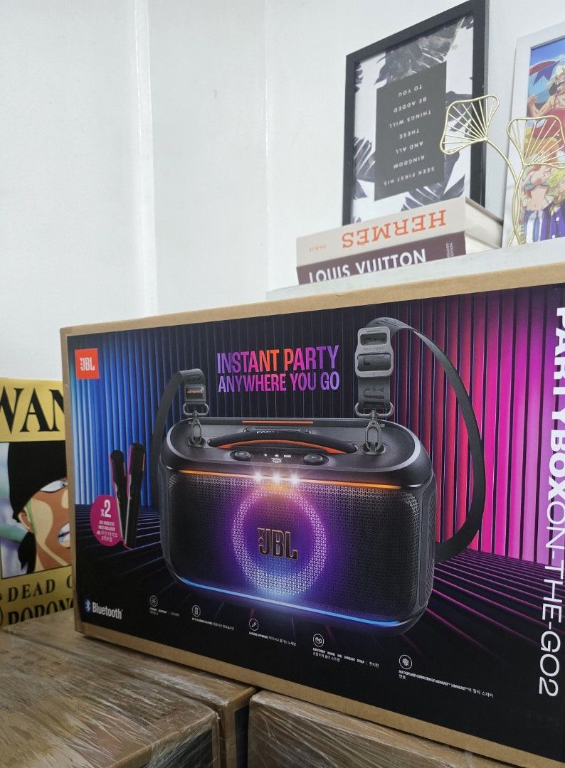 JBL Partybox OTG V2 (Category: Soundbars, Speakers & Amplifiers) located in Malabon City. Submitted by hyrugadgets (Listing ID 1460899865, Image 1). Description: JBL Partybox OTG V2 with 2 Wireless Mic Brandnew Sealed Unit P.15,490 Non Nego Loc: Malabon Pin: Hyru Gadgets.