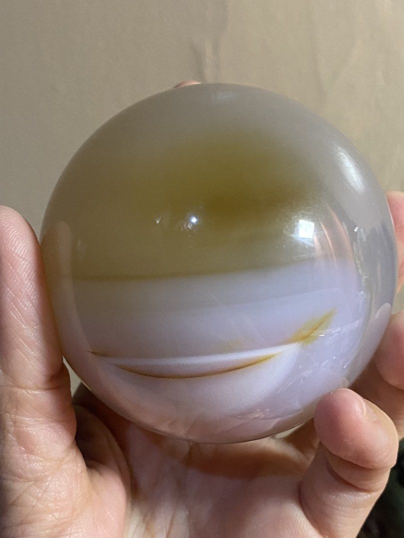 Jelly Agate Sphere (Category: Precious Stones) located in Manila. Submitted by amldeguzma50916 (Listing ID 1460824404, Image 2). Description: Jelly Agate belongs to Chalcedony family. Metaphysical and healing properties includes gentle grounding, emotional soothing, self love and heart healing and mometum.