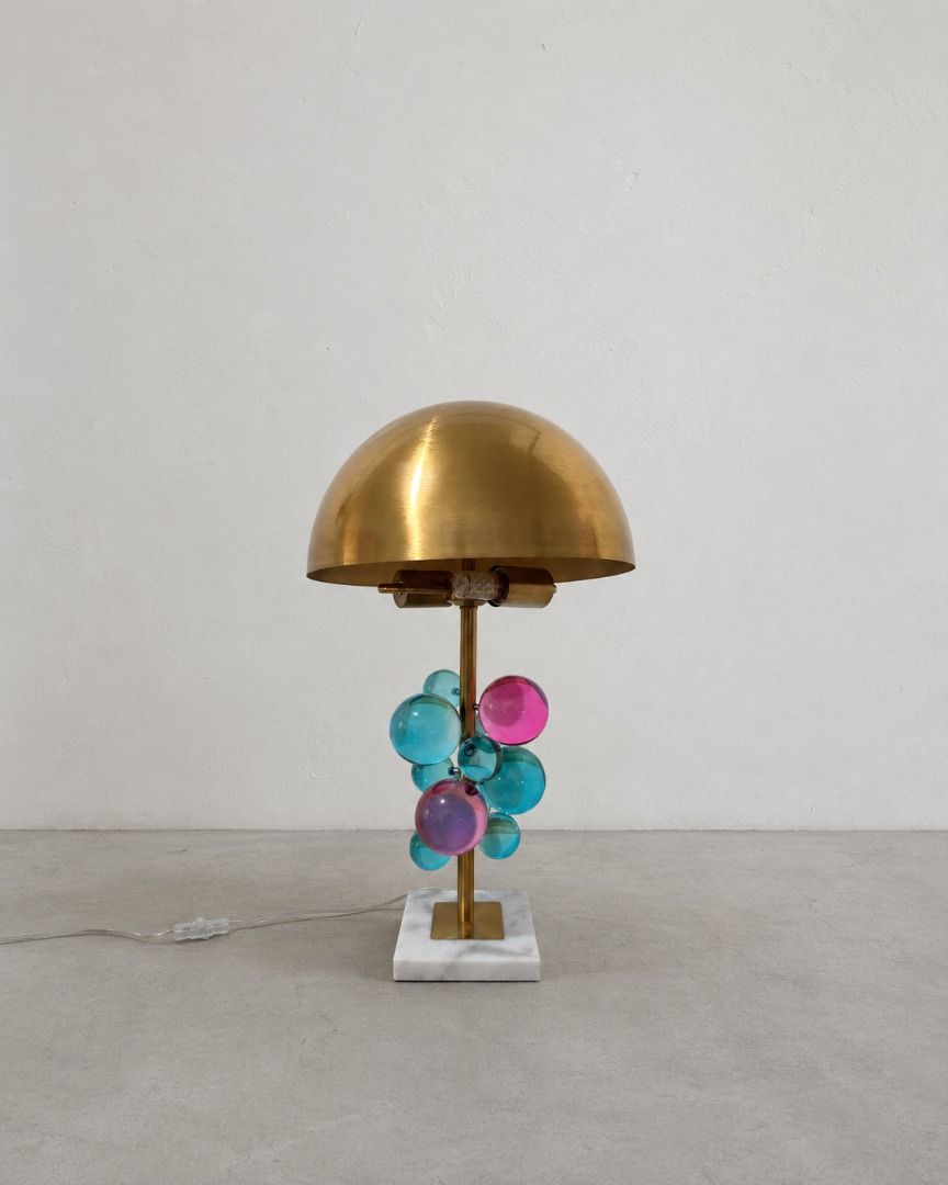 jonathan adler globo table lamp (Category: Lighting) located in Pasig City. Submitted by dustycloudph (Listing ID 1460814372, Image 1). Description: — available on hand, ready to ship asap — free same day express shipping within metro manila — tricolor light — brass, glass, marble — 46cm x 46cm x 64cm — reproduction DM for inquiries .