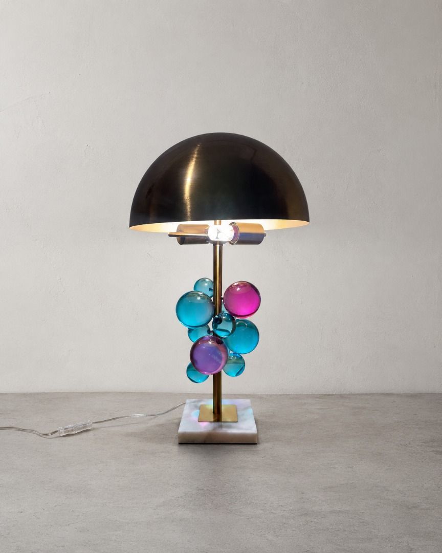 jonathan adler globo table lamp (Category: Lighting) located in Pasig City. Submitted by dustycloudph (Listing ID 1460814372, Image 2). Description: — available on hand, ready to ship asap — free same day express shipping within metro manila — tricolor light — brass, glass, marble — 46cm x 46cm x 64cm — reproduction DM for inquiries .