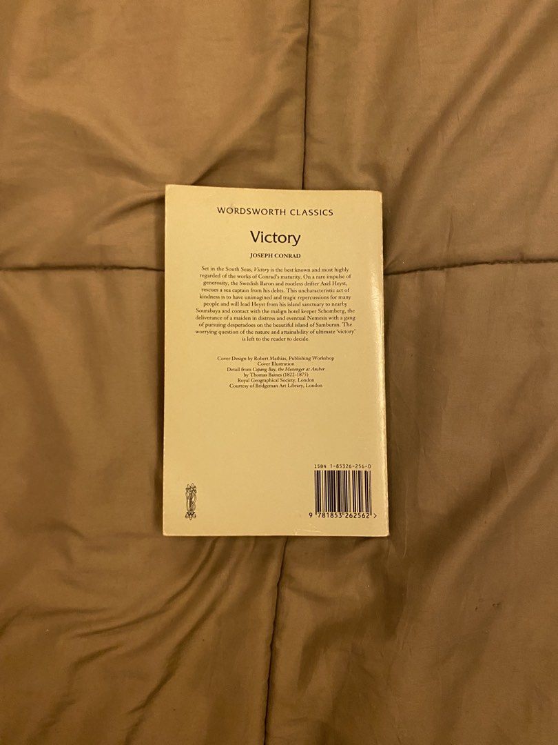 Joseph Conrad Victory Wordsworth Classics Paperback (Category: Storybooks) located in Caloocan City. Submitted by lienzonius (Listing ID 1460734853, Image 3). Description: - Joseph Conrad's Victory - Wordsworth Classics Edition - Complete and Unabridged Text - Paperback with Classic Illustration - Pages are Clean and Text is Readable - Ideal for Fans of Classic Literature.