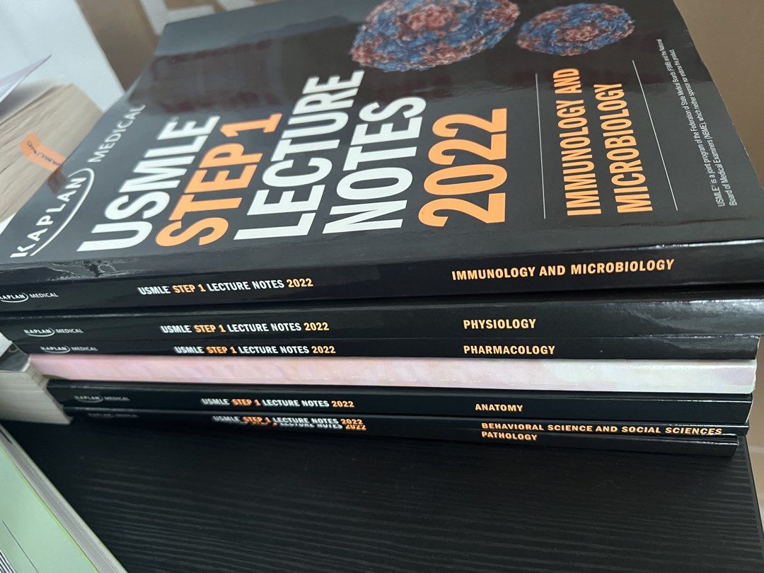 Kaplan Medical USMLE Step 1 Lecture Notes 2022 Set (Category: Textbooks) located in Manila. Submitted by princesspraki (Listing ID 1460743892, Image 1). Description: Selling the Kaplan Medical USMLE Step 1 Lecture Notes for 2022. This set includes Immunology and Microbiology, Physiology, Pharmacology, Anatomy, Behavioral Science and Social Sciences, and Pathology. Great study material for medical students preparing for the USMLE Step 1 exam. All 