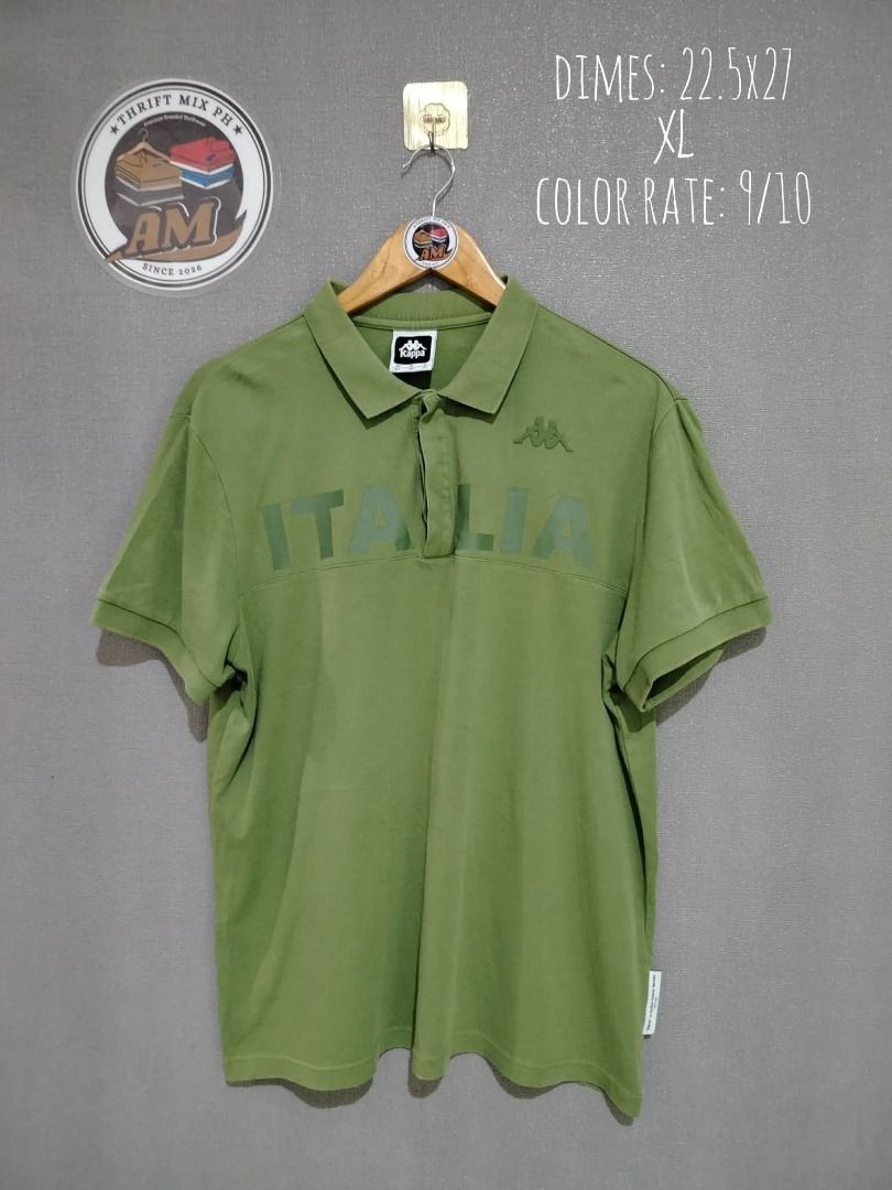 Kappa Polo Shirt (Category: Tshirts & Polo Shirts ) located in Dasmarinas. Submitted by amthriftmixph.2001 (Listing ID 1460734792, Image 1). Description: BRAND: Kappa SIZE: Xl DIMES: 22.5" Width x 27" Length CONDITION: 9/10 COLOR RATE: 9/10 TAGS: With Brand Tags ISSUE: Collar line.