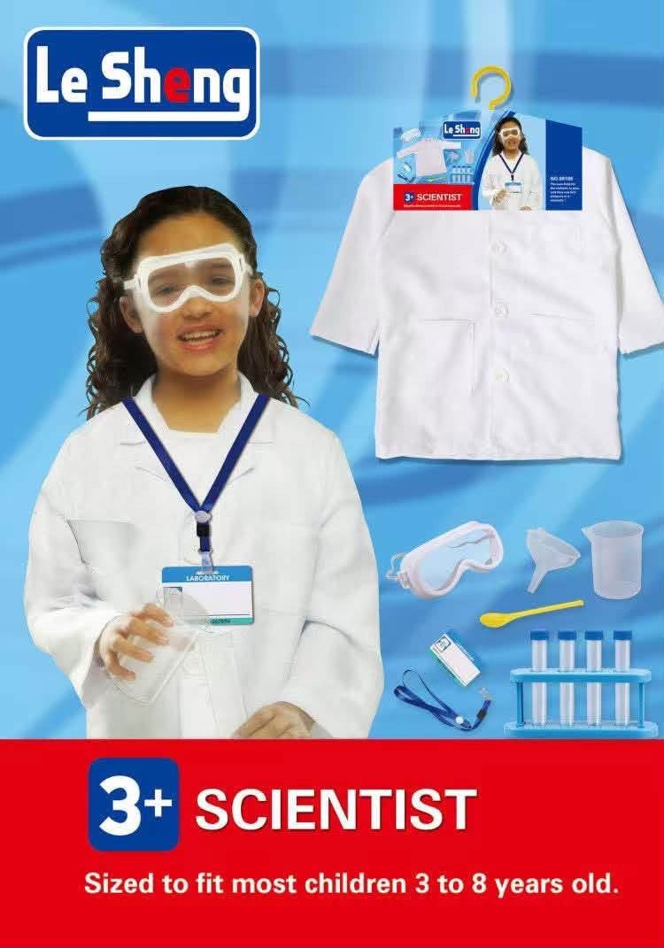Kids Scientist Lab Coat Costume Set (Category: Babies & Kids Fashion) located in Manila. Submitted by agaton_clariza10 (Listing ID 1460891597, Image 3). Description: - Fun science lab coat costume for kids - Suitable for ages 3 to 8 years old - Set includes: lab coat, goggles, beaker, and spoon - Encourages imaginative play and learning - Ideal for dress-up, parties, or educational fun.
